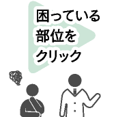 困っている部位をクリック